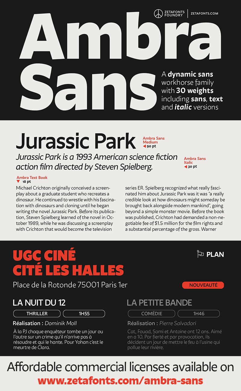 Ambra Sans sample image